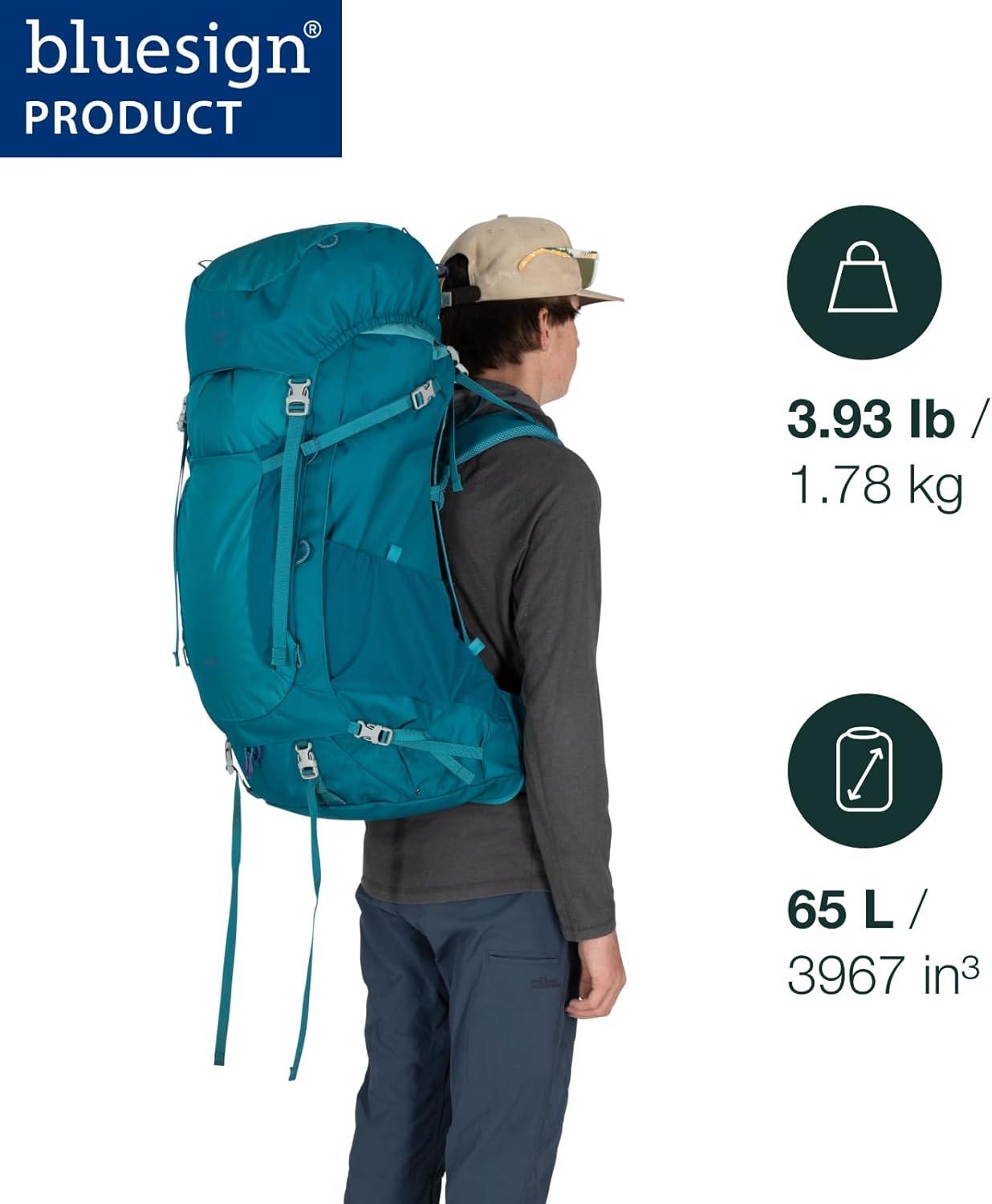 imageOsprey Ace 50L Kids Backpacking Backpack Blue SpikemossDeep PeytoBlue SpikemossDeep Peyto