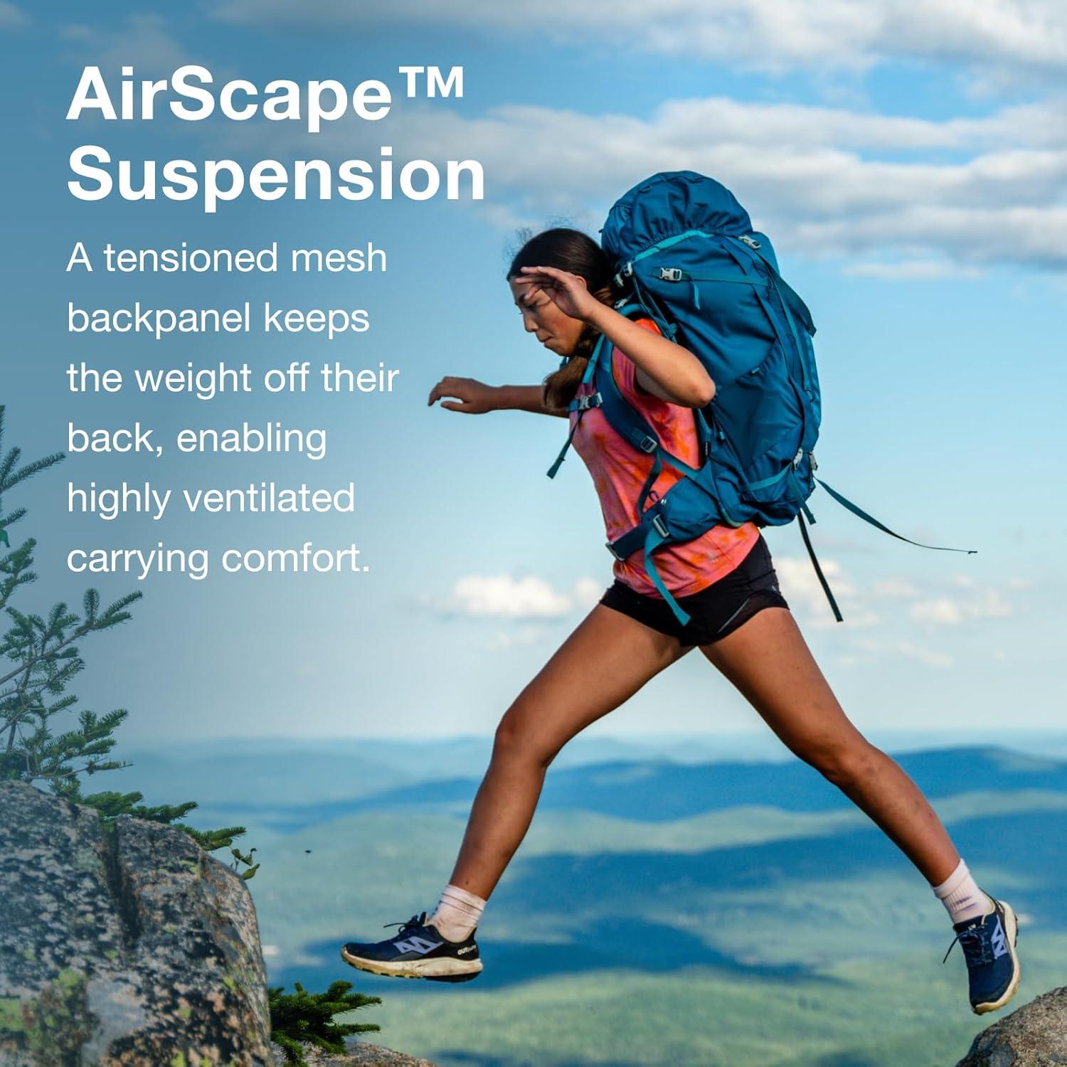 imageOsprey Ace 50L Kids Backpacking Backpack Blue SpikemossDeep PeytoGreen CanopyMatcha Green