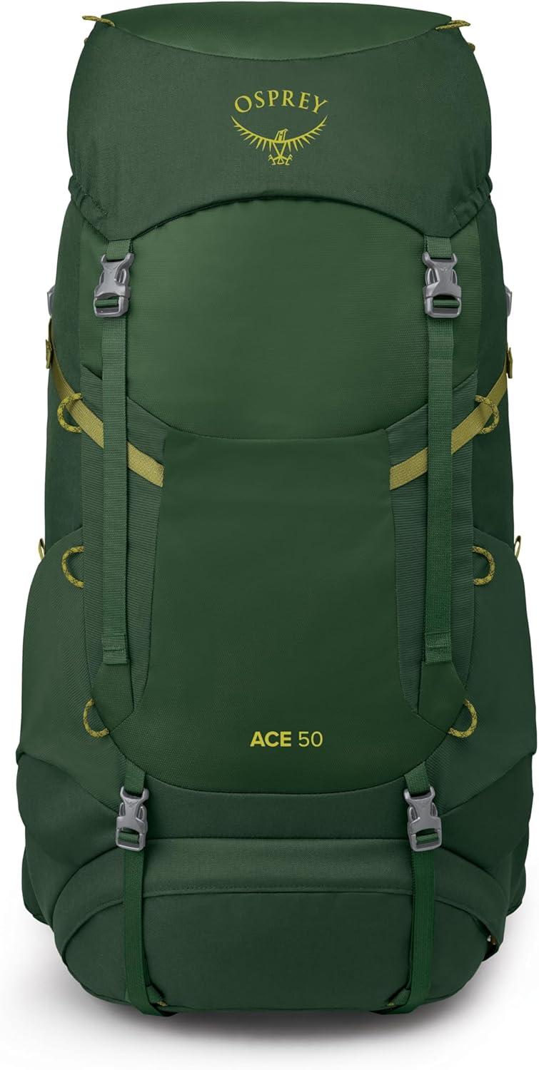 imageOsprey Ace 50L Kids Backpacking Backpack Blue SpikemossDeep PeytoGreen CanopyMatcha Green