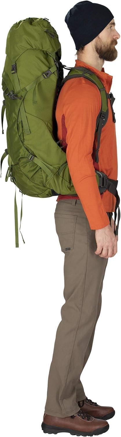 imageOsprey Aether 55L Mens Backpacking Backpack Garlic Mustard Green SMGarlic Mustard Green