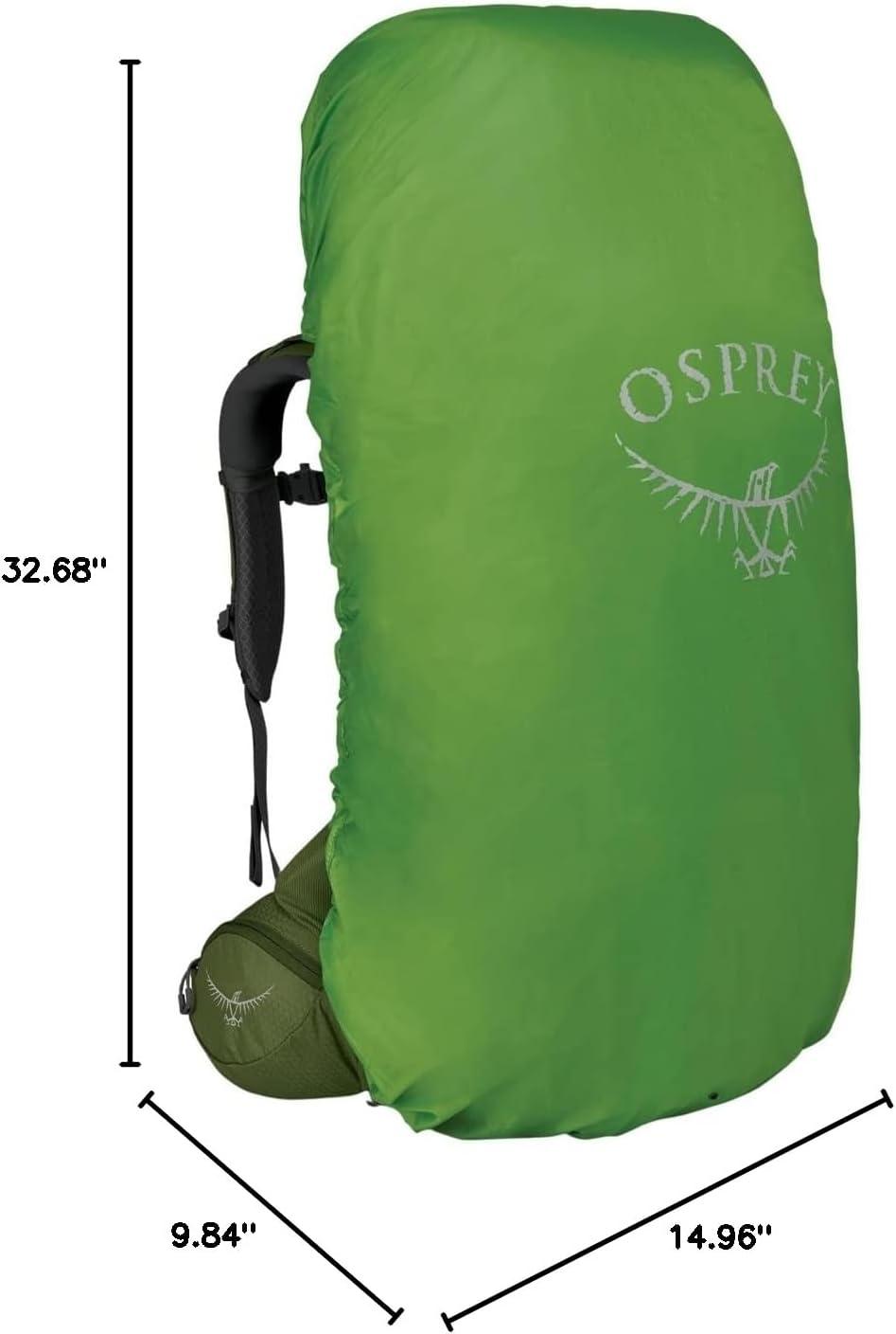 imageOsprey Aether 55L Mens Backpacking Backpack Garlic Mustard Green SMGarlic Mustard Green