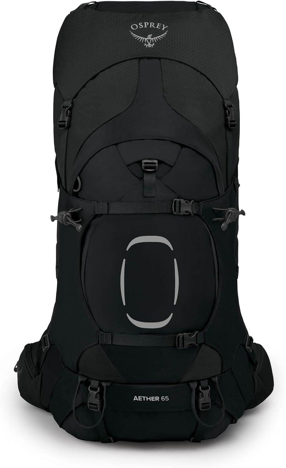 imageOsprey Aether 65L Mens Backpacking Backpack Deep Acorn Red LXLBlack