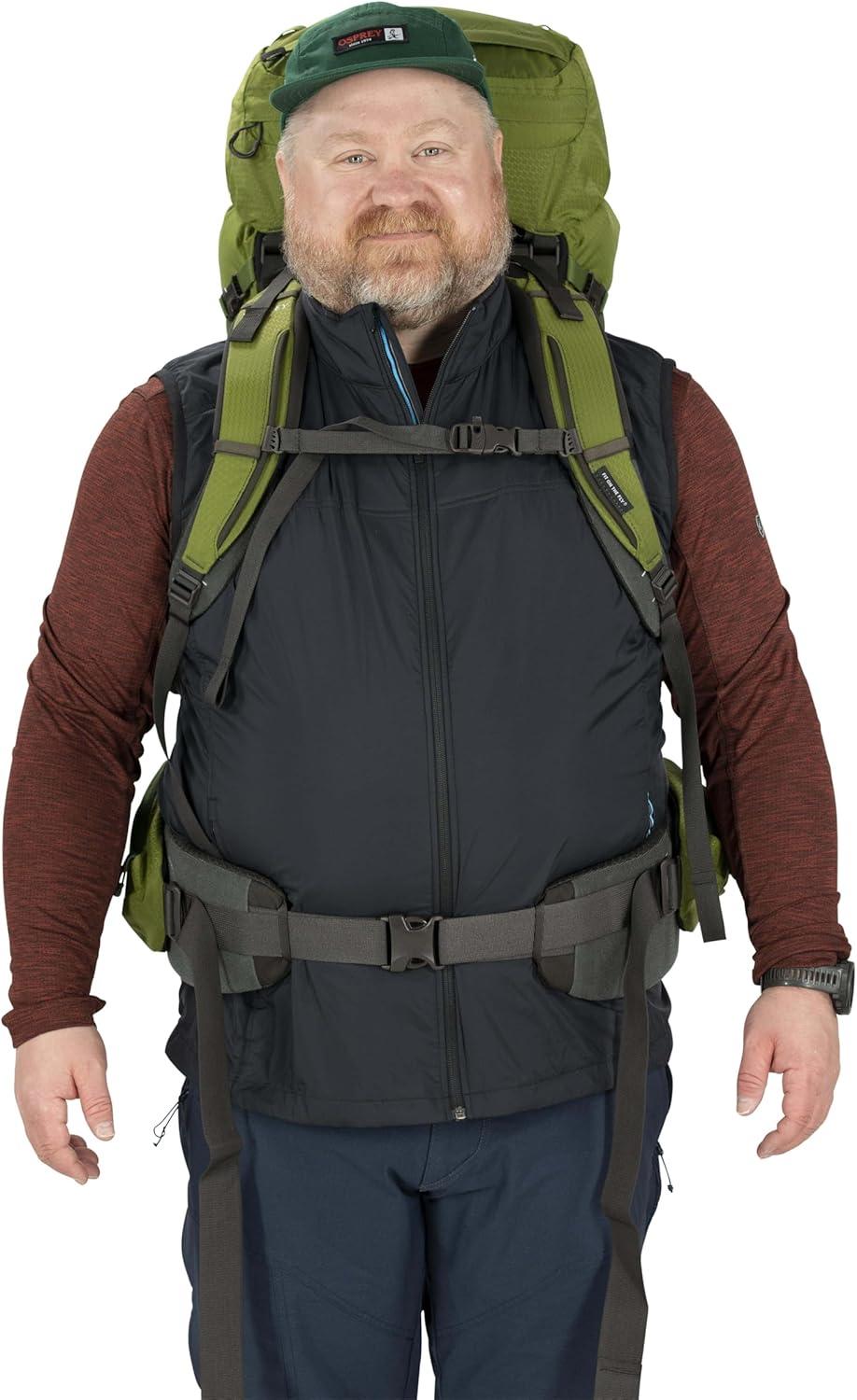 imageOsprey Aether 65L Mens Backpacking Backpack Deep Acorn Red LXLBlack