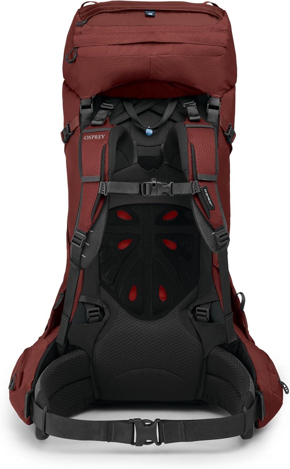 imageOsprey Aether 65L Mens Backpacking Backpack Deep Acorn Red LXLDeep Acorn Red