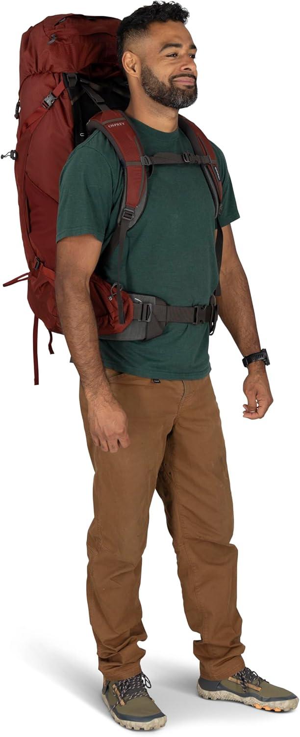 imageOsprey Aether 65L Mens Backpacking Backpack Deep Acorn Red LXLDeep Acorn Red