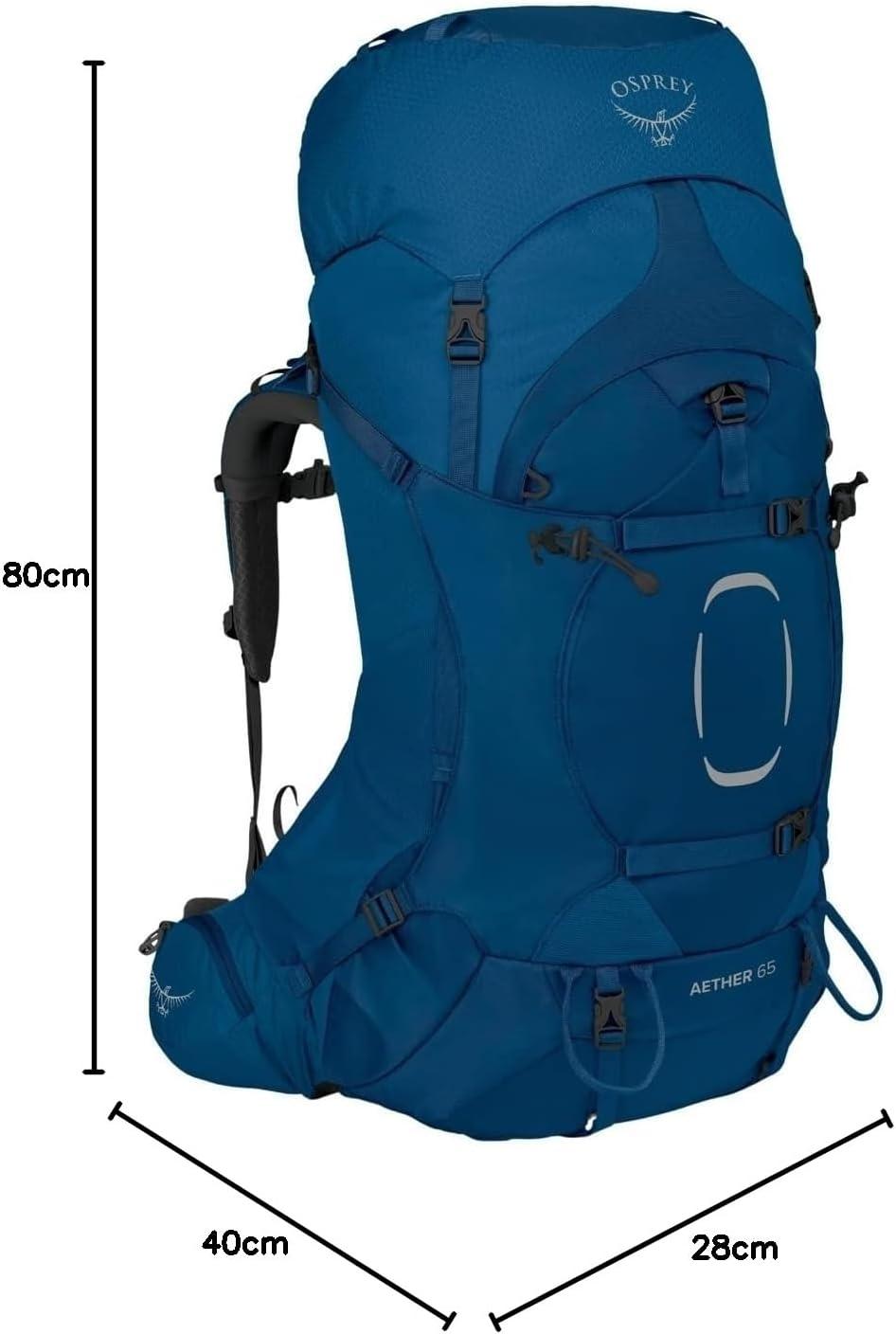 imageOsprey Aether 65L Mens Backpacking Backpack Deep Acorn Red LXLDeep Water Blue