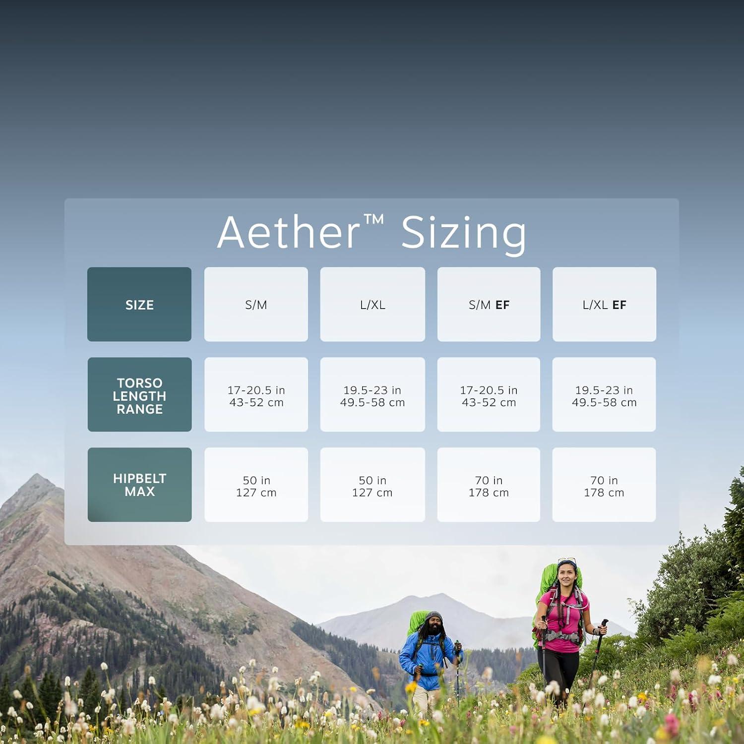 imageOsprey Aether Plus 100L Mens Backpacking Backpack Axo Green SMBlack