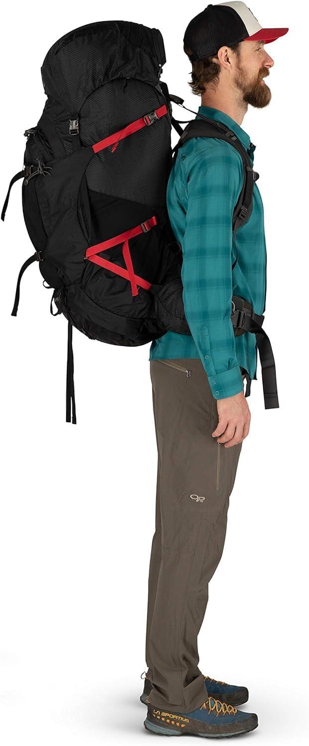 imageOsprey Aether Plus 100L Mens Backpacking Backpack Axo Green SMBlack