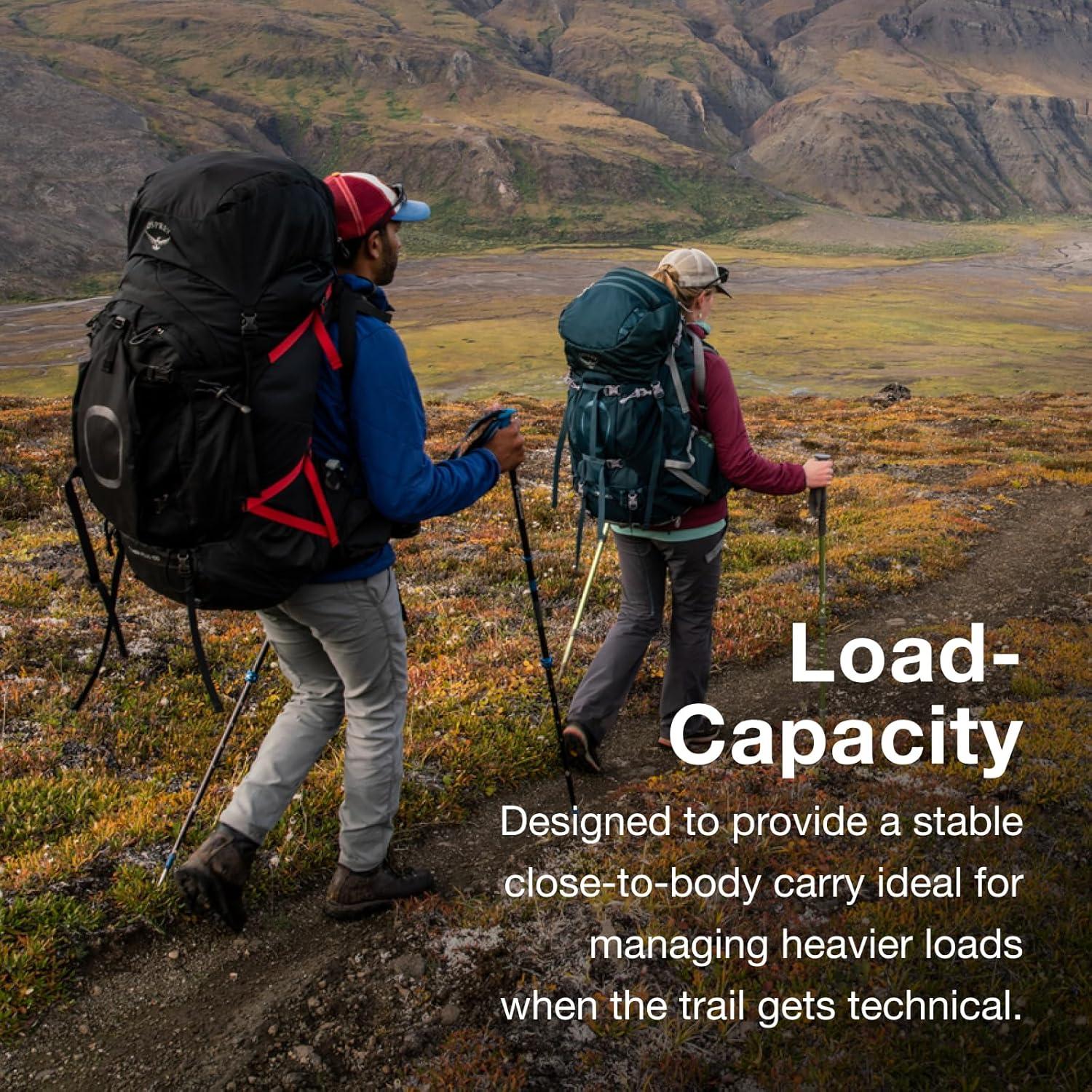 imageOsprey Aether Plus 60L Mens Backpacking Backpack Axo Green LXLBlack