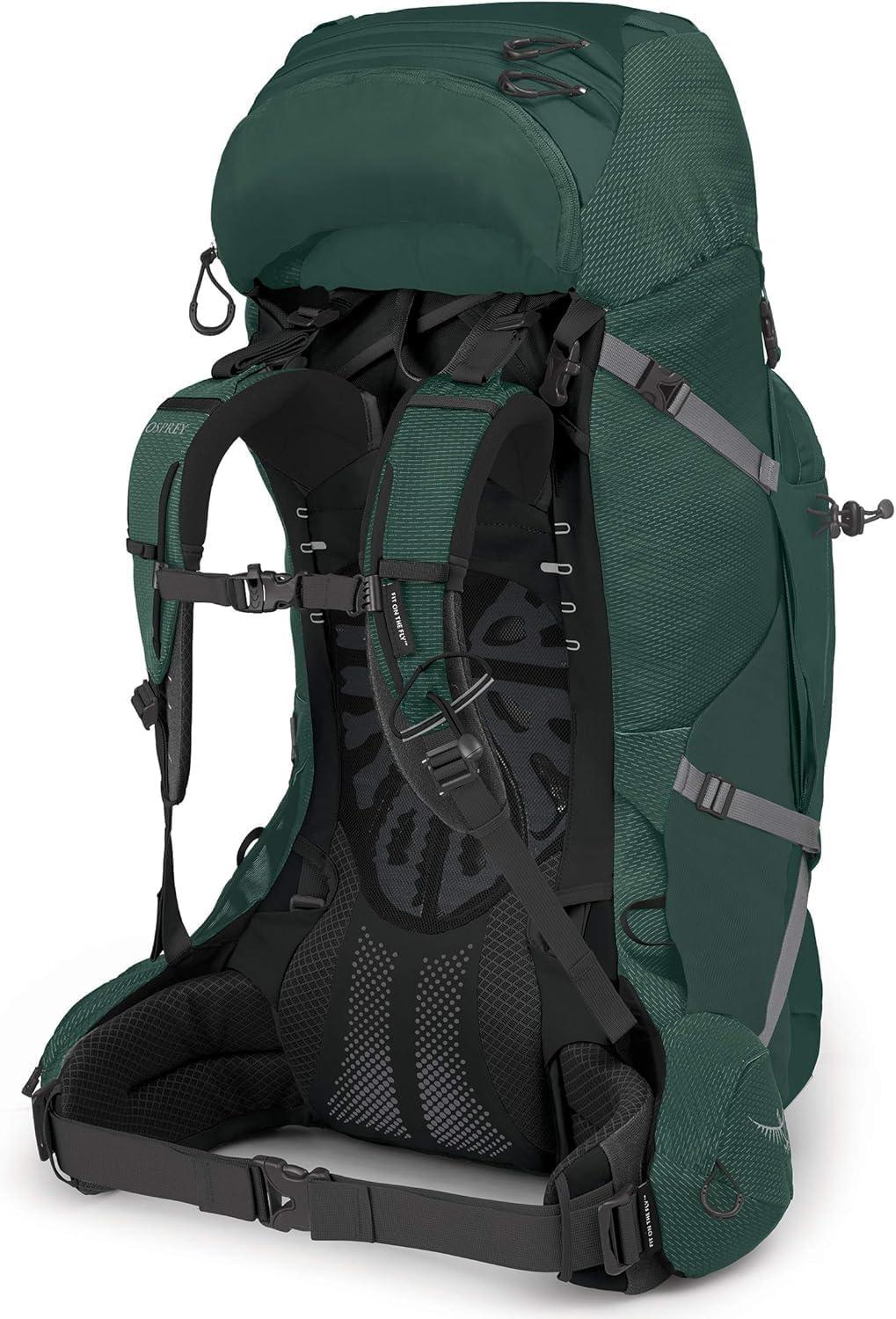 imageOsprey Aether Plus 70L Mens Backpacking Backpack Black LXLAxo Green