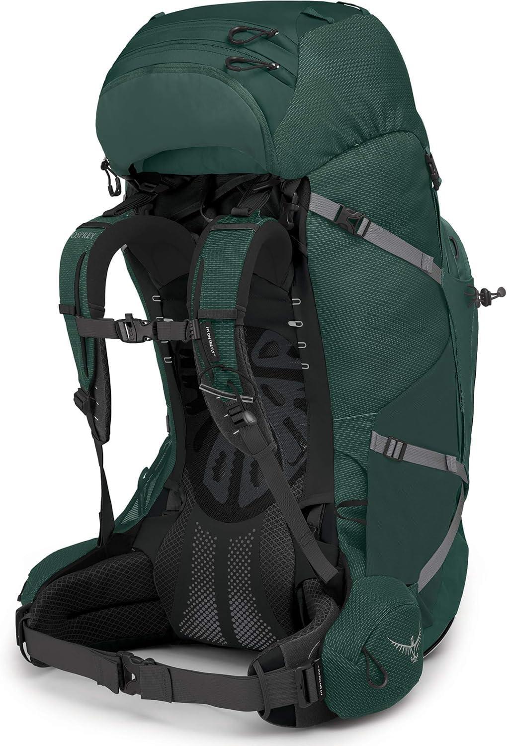 imageOsprey Aether Plus 85L Mens Backpacking Backpack Black LXLAxo Green