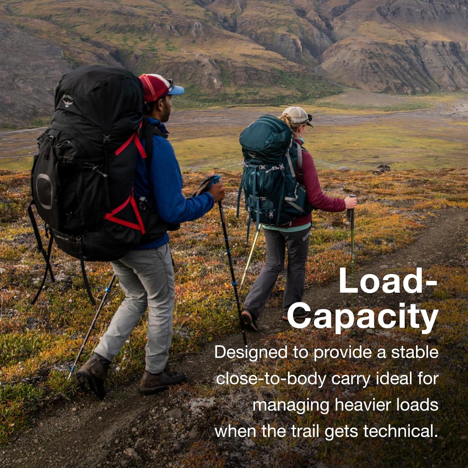 imageOsprey Aether Plus 85L Mens Backpacking Backpack Black LXLAxo Green