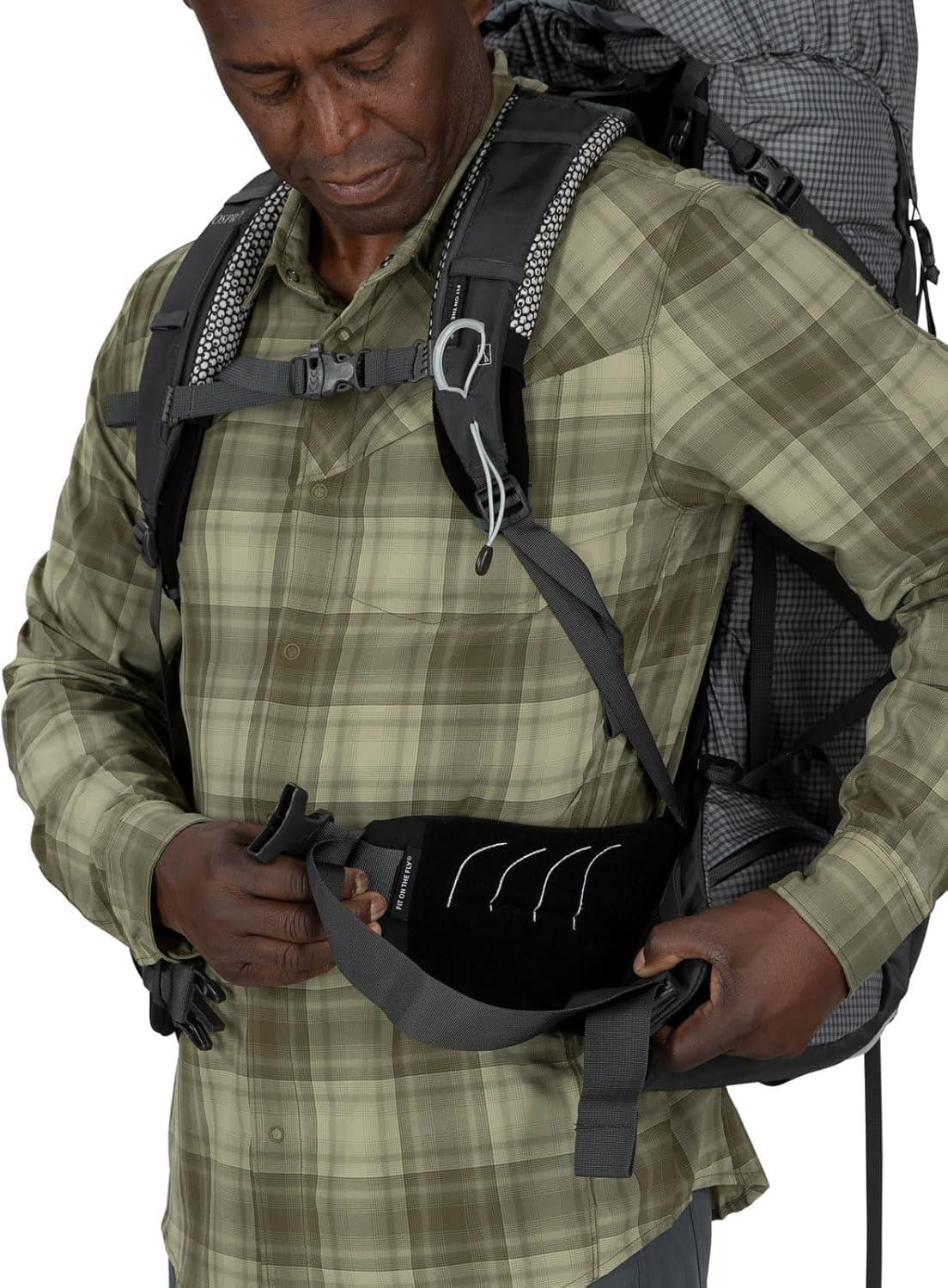 imageOsprey Aether Pro 75L Mens Backpacking Backpack Silver Lining LXLSilver Lining