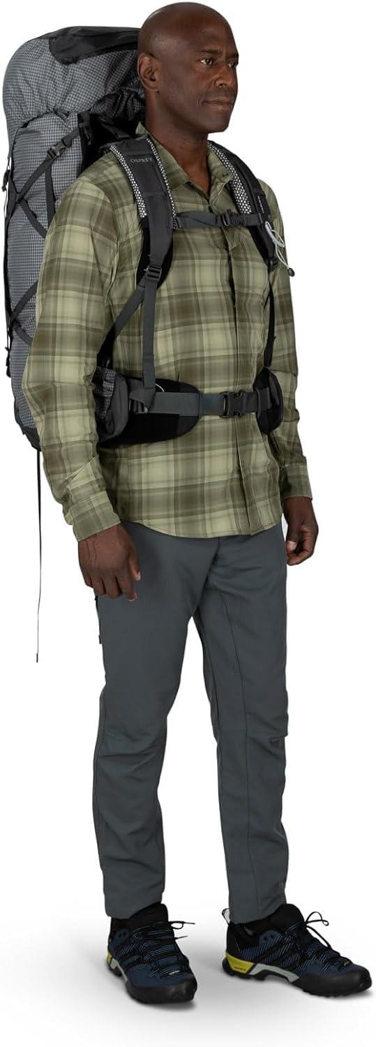 imageOsprey Aether Pro 75L Mens Backpacking Backpack Silver Lining LXLSilver Lining