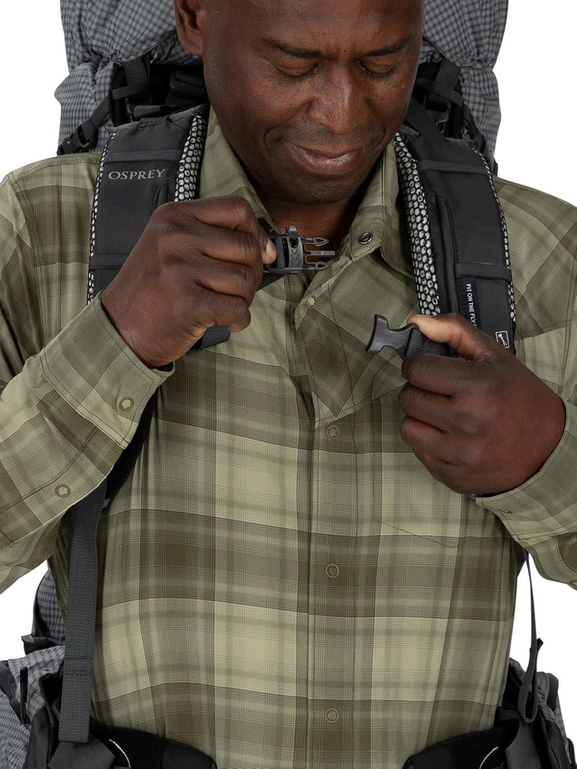 imageOsprey Aether Pro 75L Mens Backpacking Backpack Silver Lining LXLSilver Lining