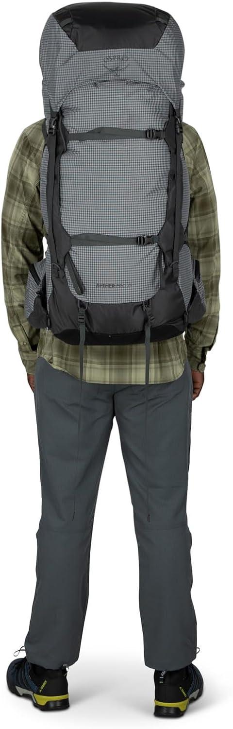 imageOsprey Aether Pro 75L Mens Backpacking Backpack Silver Lining LXLSilver Lining