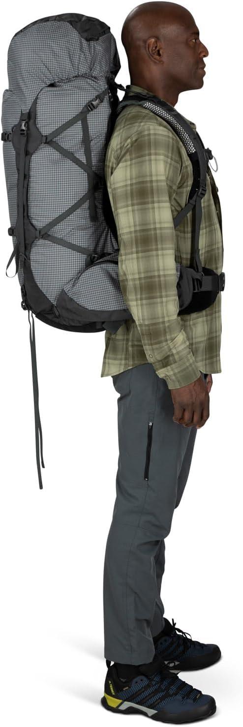 imageOsprey Aether Pro 75L Mens Backpacking Backpack Silver Lining LXLSilver Lining