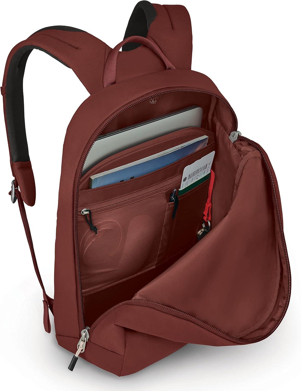 imageOsprey Arcane Large Day Commuter Backpack Stonewash BlackAcorn Red