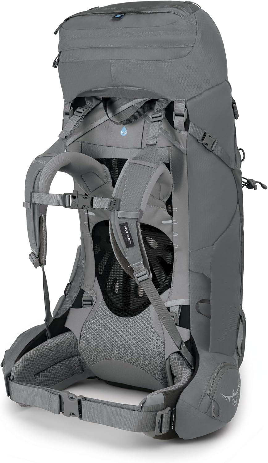 imageOsprey Ariel 55L Womens Backpacking Backpack Ceramic Blue WMLMedium Gray