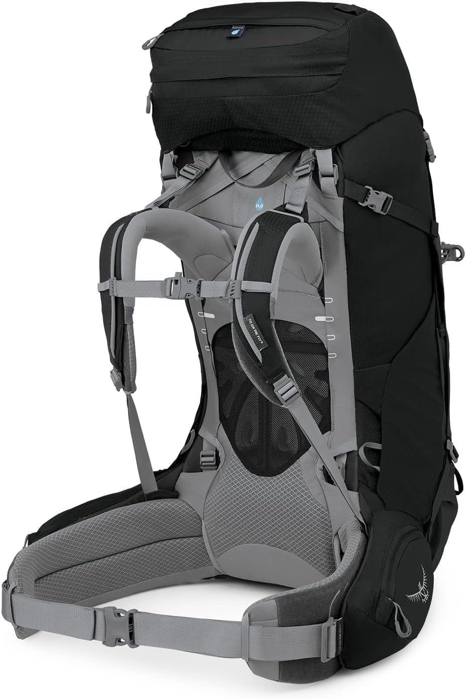 imageOsprey Ariel 65L Womens Backpacking Backpack Ceramic Blue WML Extended FitBlack