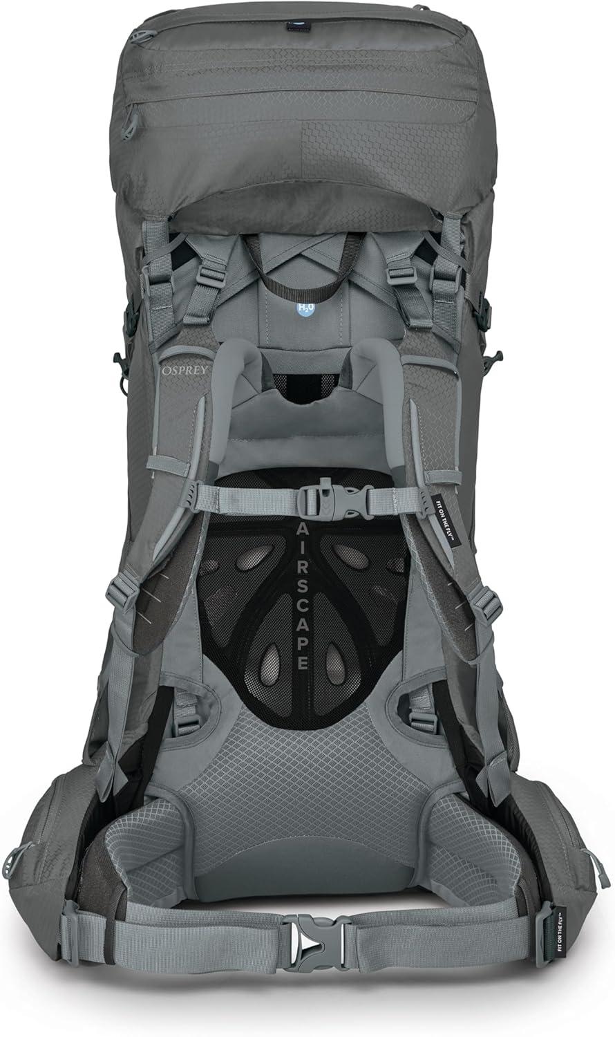 imageOsprey Ariel 65L Womens Backpacking Backpack Ceramic Blue WML Extended FitMedium Gray