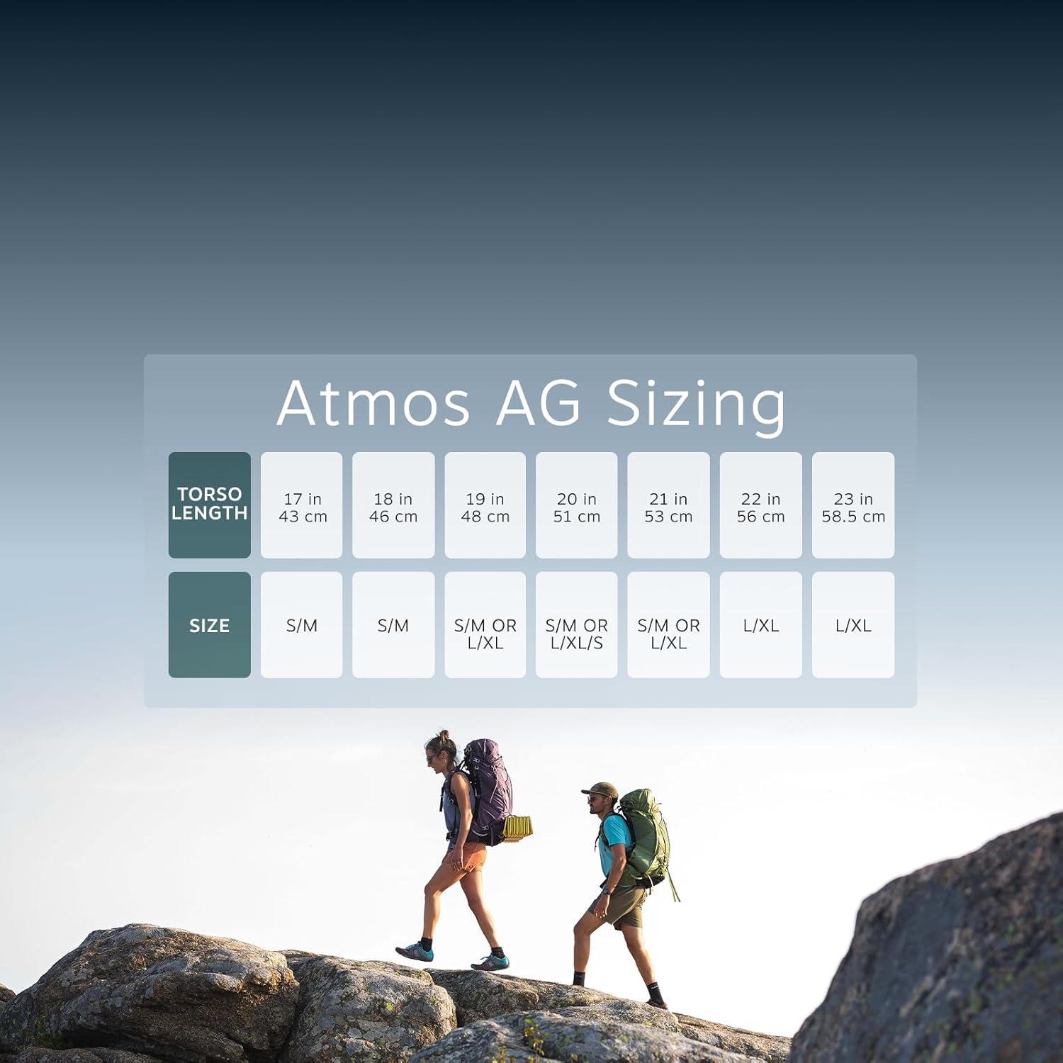 imageOsprey Atmos AG 50L Mens Backpacking BackpackMythical Green