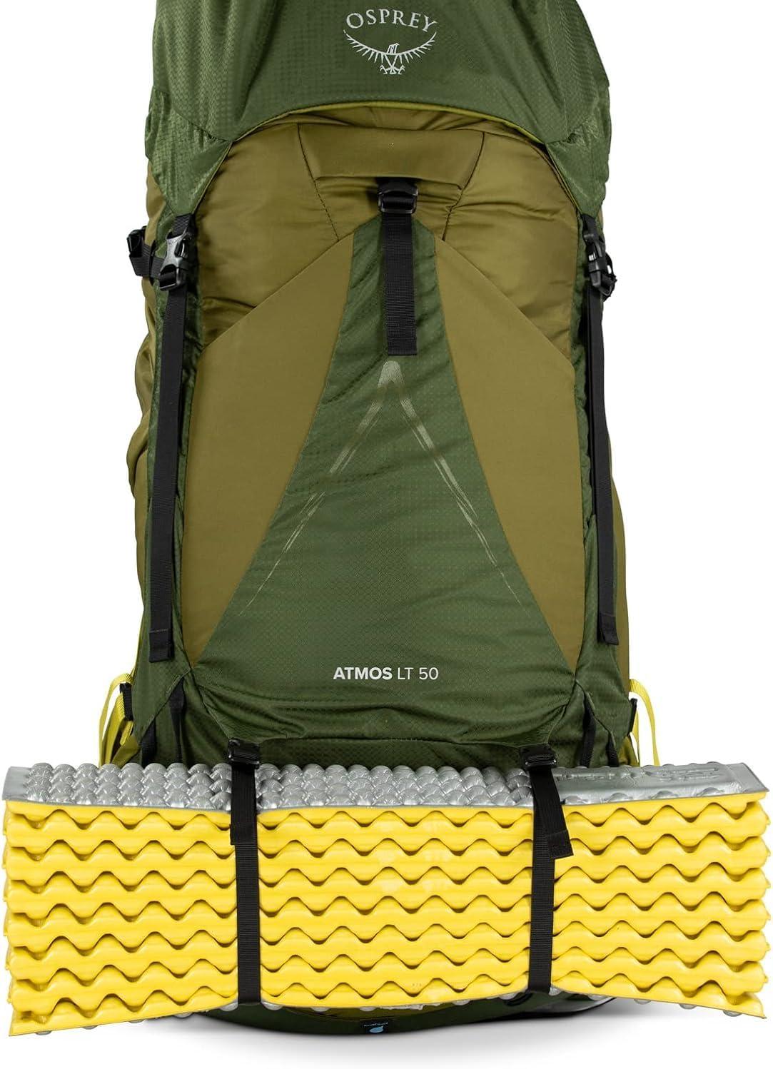 imageOsprey Atmos AG LT 50L Mens Backpacking Backpack Scenic ValleyGreen Peppercorn LXLBlack