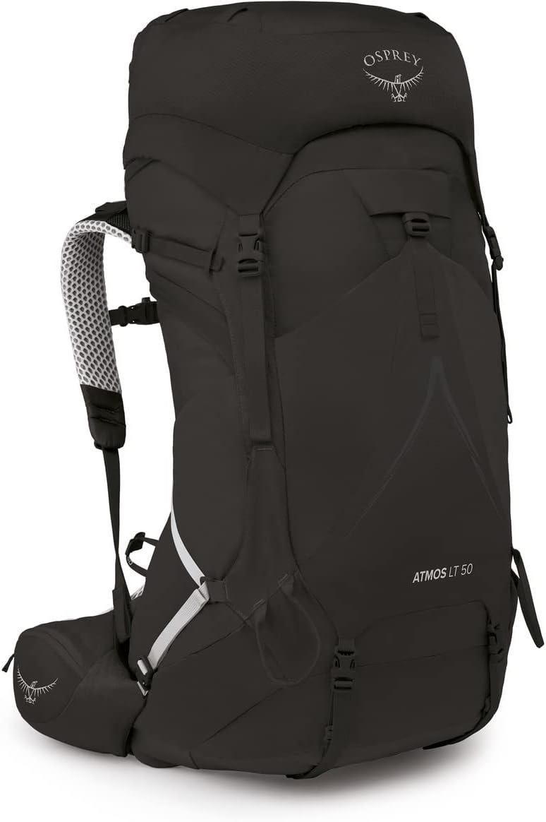 imageOsprey Atmos AG LT 50L Mens Backpacking Backpack Scenic ValleyGreen Peppercorn LXLBlack