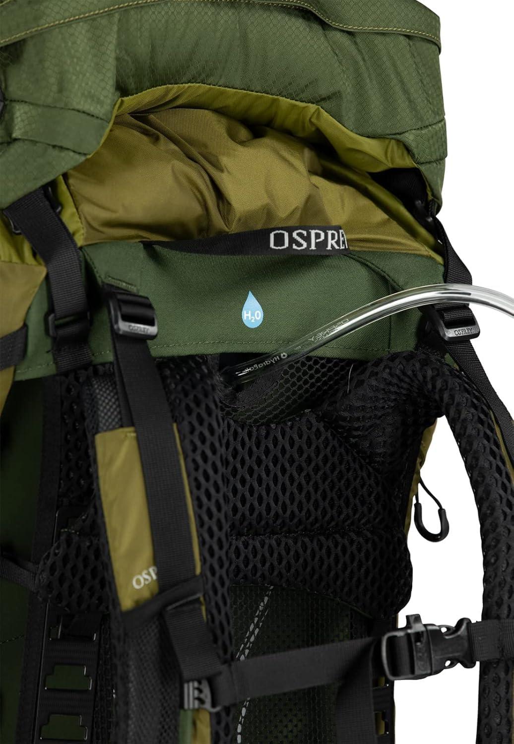 imageOsprey Atmos AG LT 50L Mens Backpacking Backpack Scenic ValleyGreen Peppercorn LXLNight ShiftScoria Blue