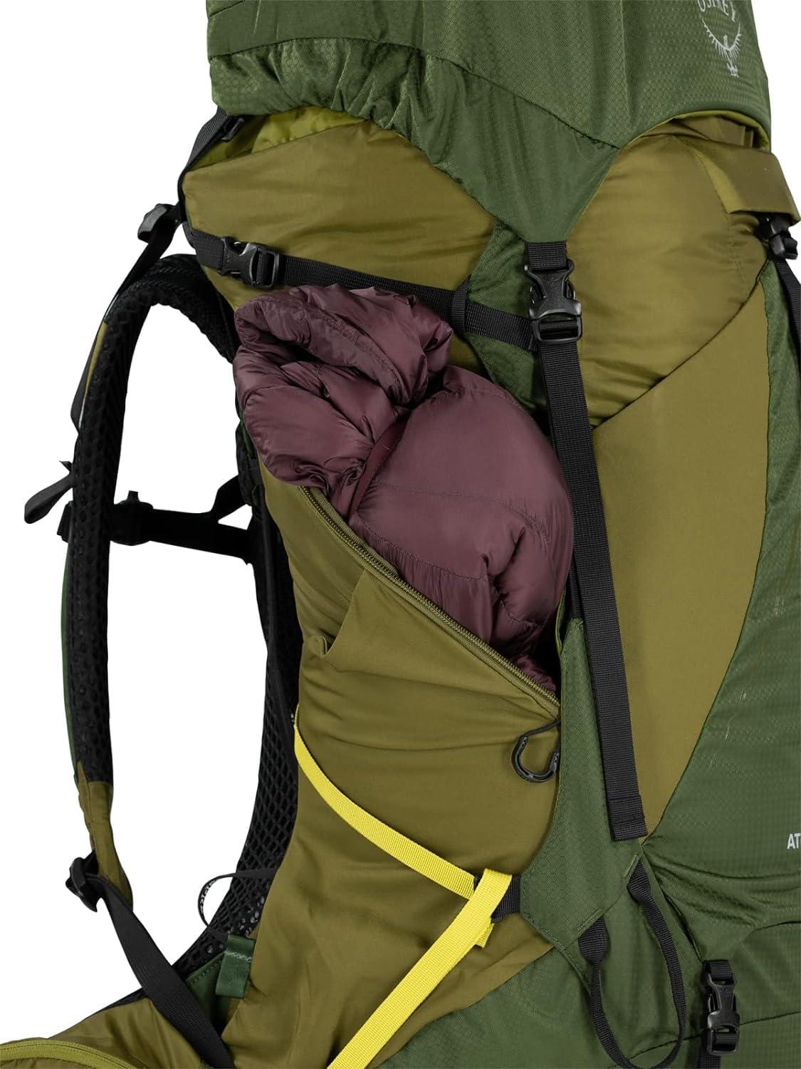 imageOsprey Atmos AG LT 50L Mens Backpacking Backpack Scenic ValleyGreen Peppercorn LXLNight ShiftScoria Blue