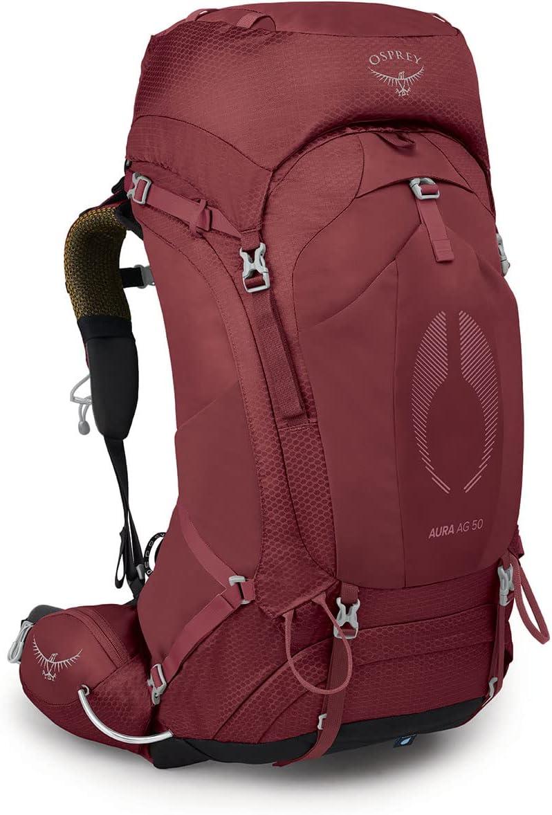 imageOsprey Aura AG 50L Womens Backpacking Backpack Berry Sorbet Red WXSSBerry Sorbet Red