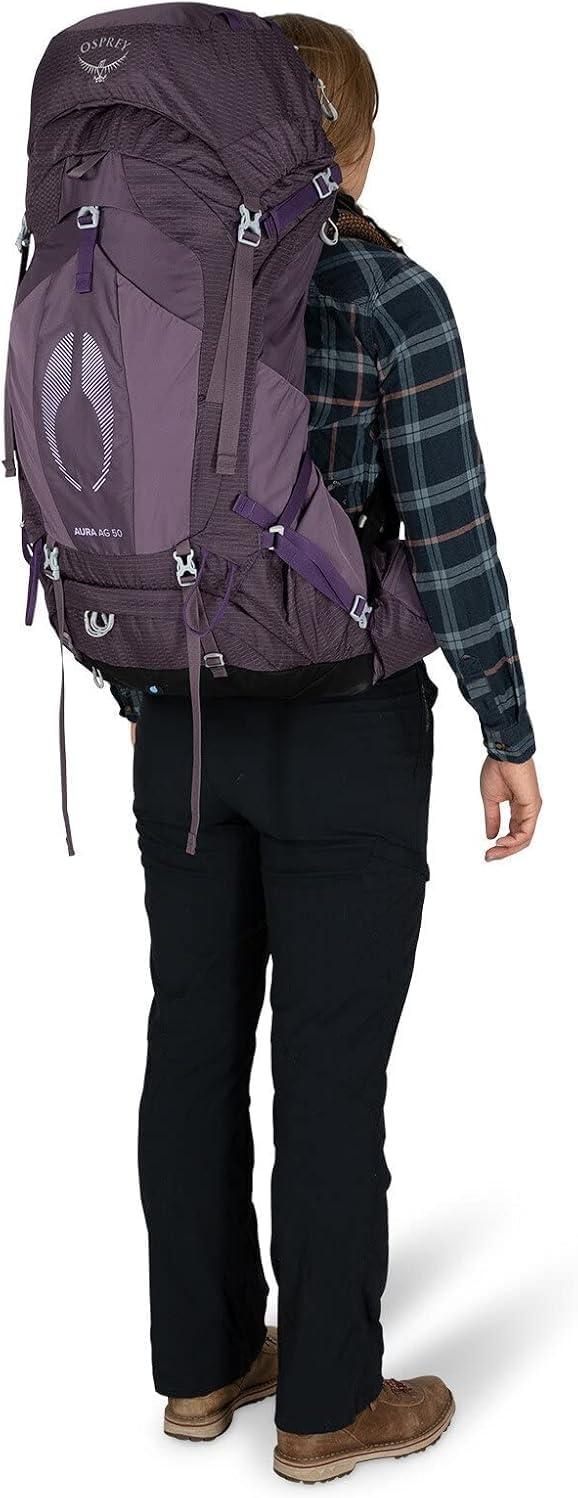 imageOsprey Aura AG 50L Womens Backpacking Backpack Berry Sorbet Red WXSSEnchantment Purple