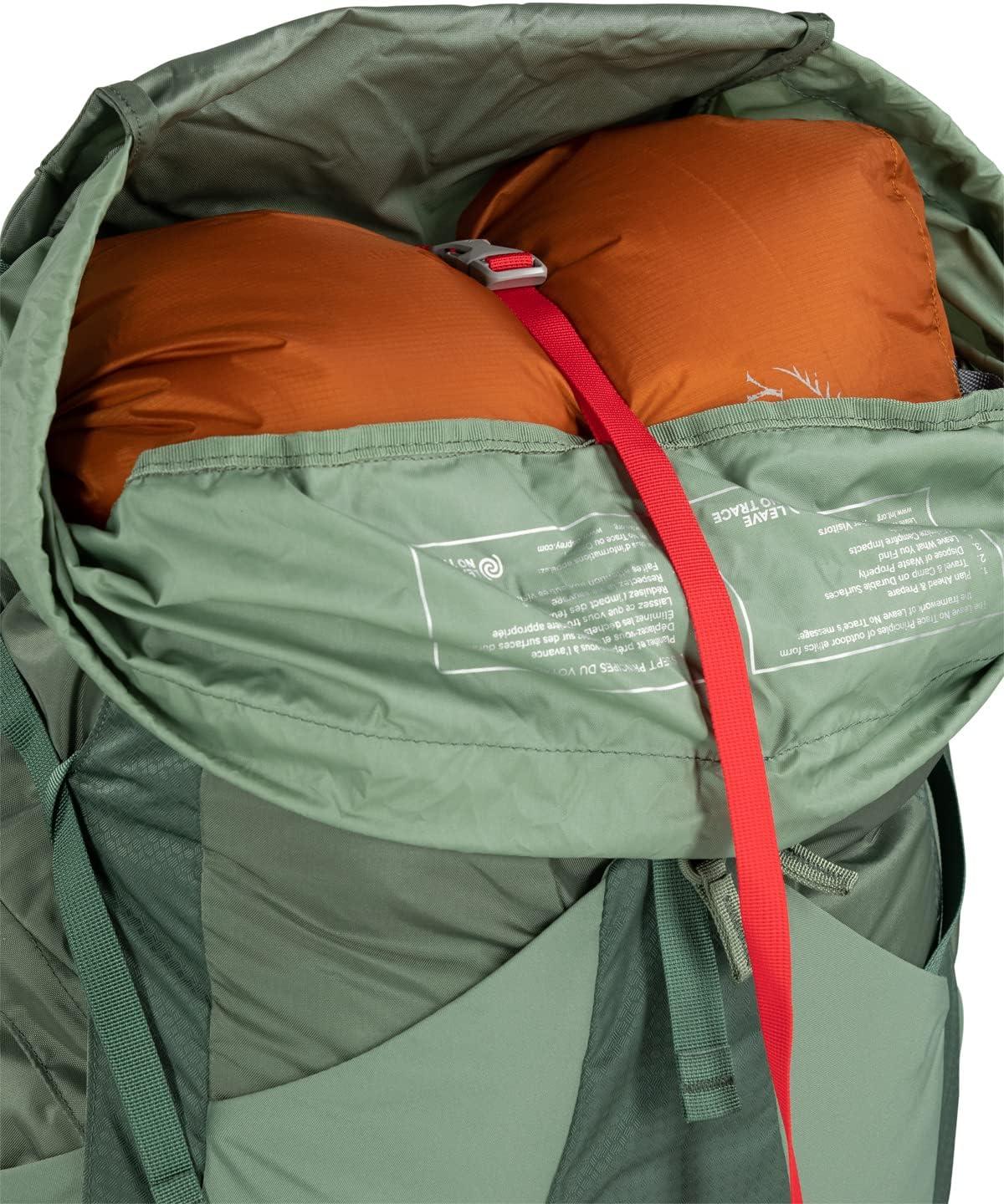 imageOsprey Aura AG LT 50L Womens Backpacking Backpack Black WMLDarjeeling Spring Green