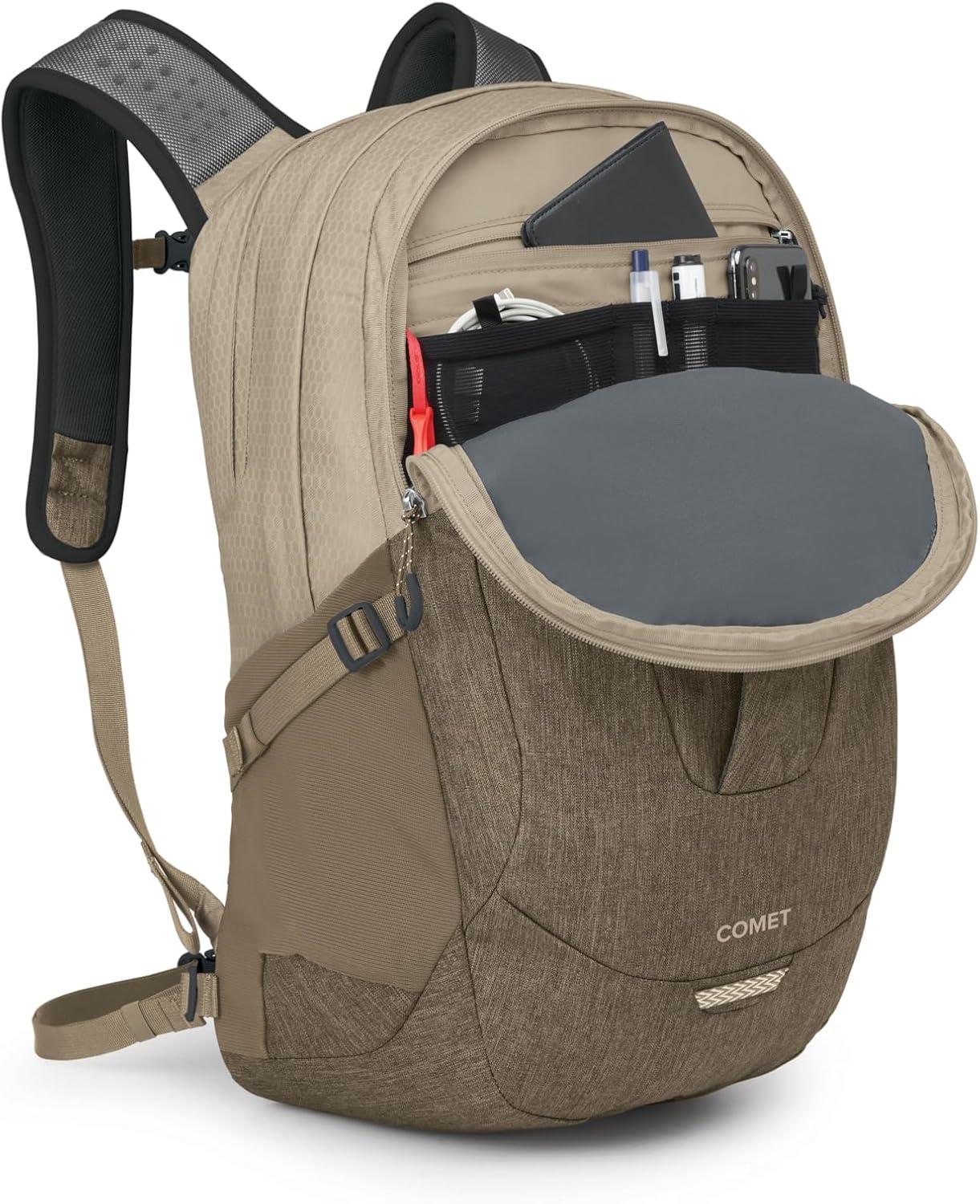 imageOsprey Comet Laptop Backpack BlackAlpaca TanLatte Brown Heather
