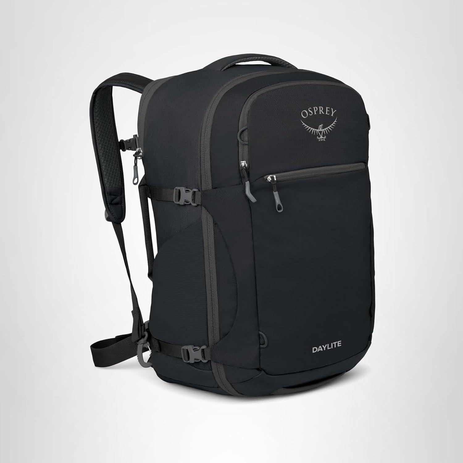 imageOsprey Daylite 44L CarryOn Travel Pack Lightweight Durable Backpack with Streamlined Design Versatile Spacious Bag for Weekend Trips or Business Tumbleweed YellowTunnel VisionBlack