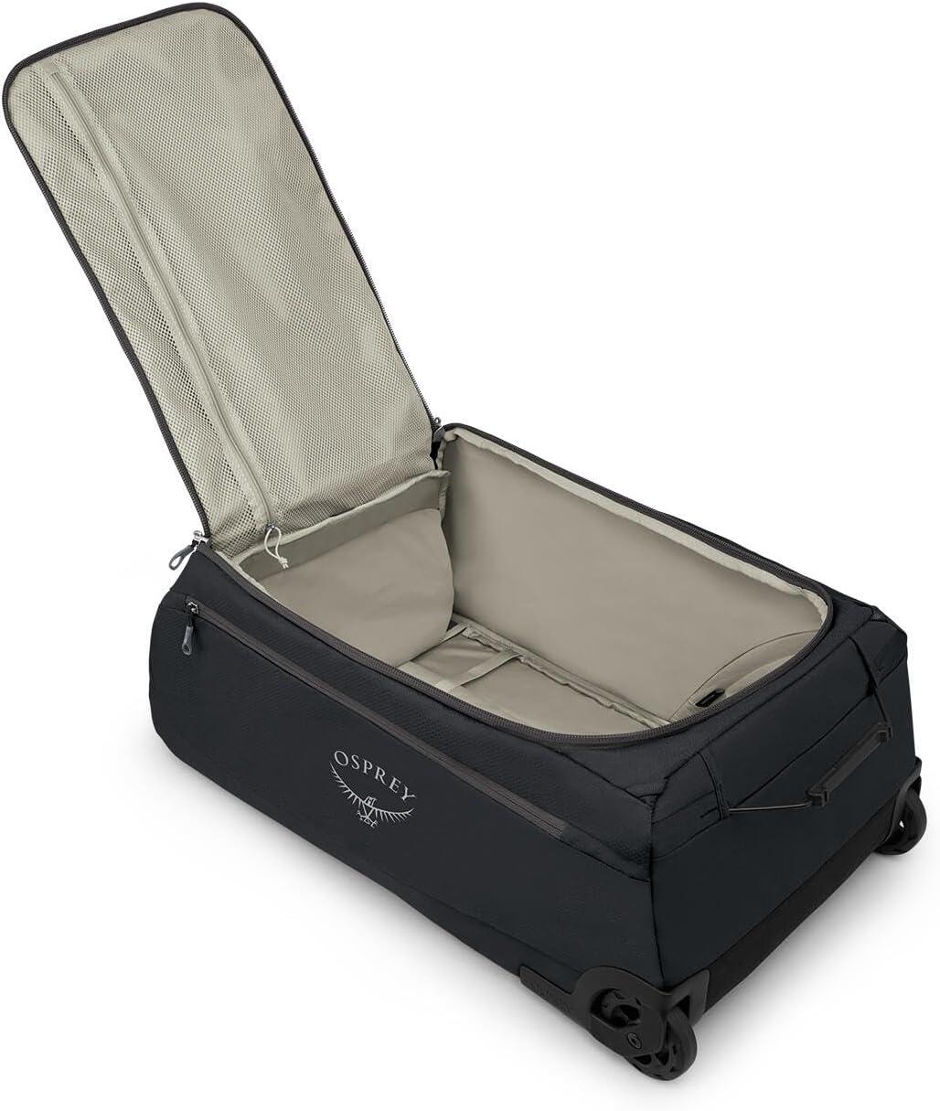 imageOsprey Daylite 85L Wheeled Collapsible Travel Duffel Bag Lightweight Rolling Suitcase Blue SpikemossAlkalineBlack