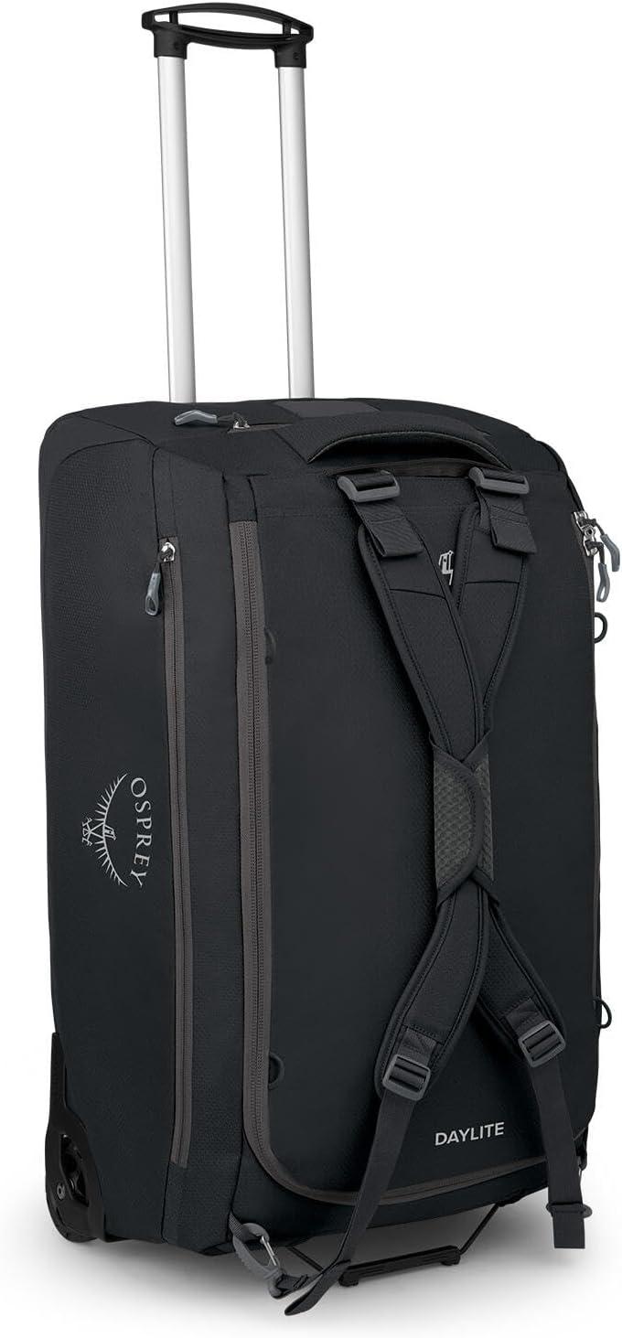 imageOsprey Daylite 85L Wheeled Collapsible Travel Duffel Bag Lightweight Rolling Suitcase Blue SpikemossAlkalineBlack