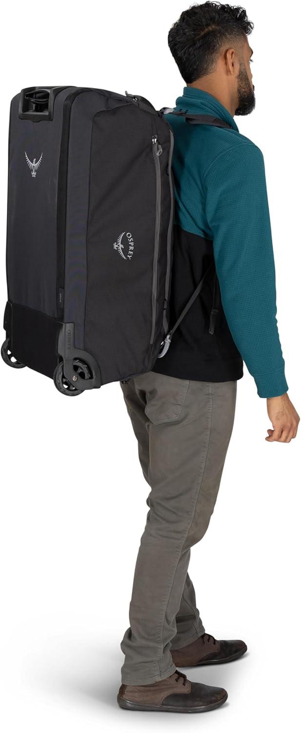 imageOsprey Daylite 85L Wheeled Collapsible Travel Duffel Bag Lightweight Rolling Suitcase Blue SpikemossAlkalineBlack