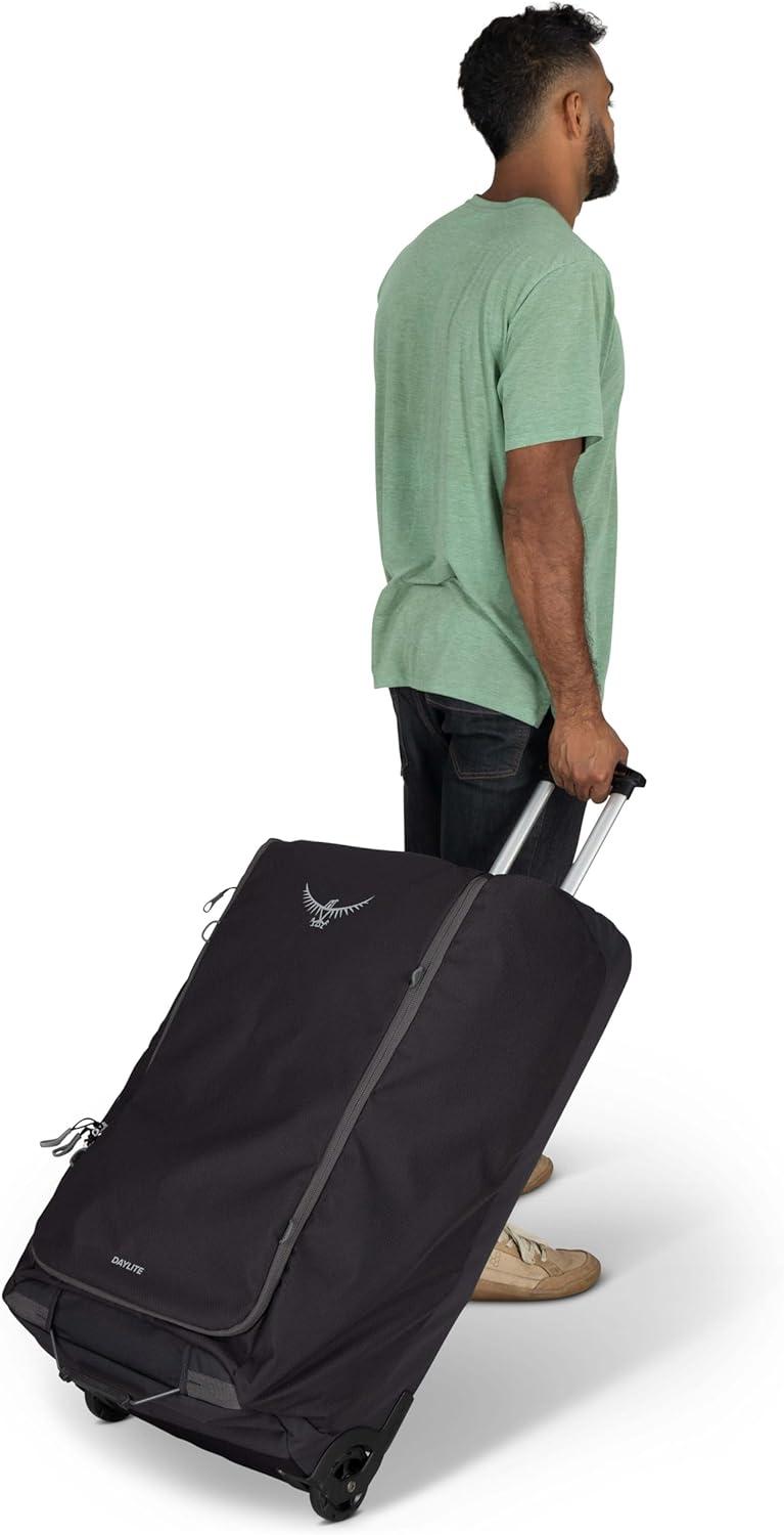 imageOsprey Daylite 85L Wheeled Collapsible Travel Duffel Bag Lightweight Rolling Suitcase Blue SpikemossAlkalineBlack