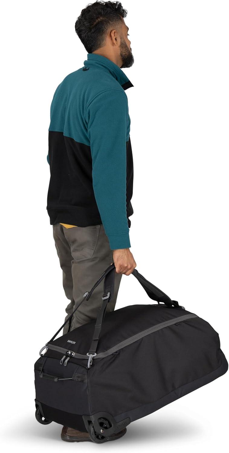 imageOsprey Daylite 85L Wheeled Collapsible Travel Duffel Bag Lightweight Rolling Suitcase Blue SpikemossAlkalineBlue SpikemossAlkaline