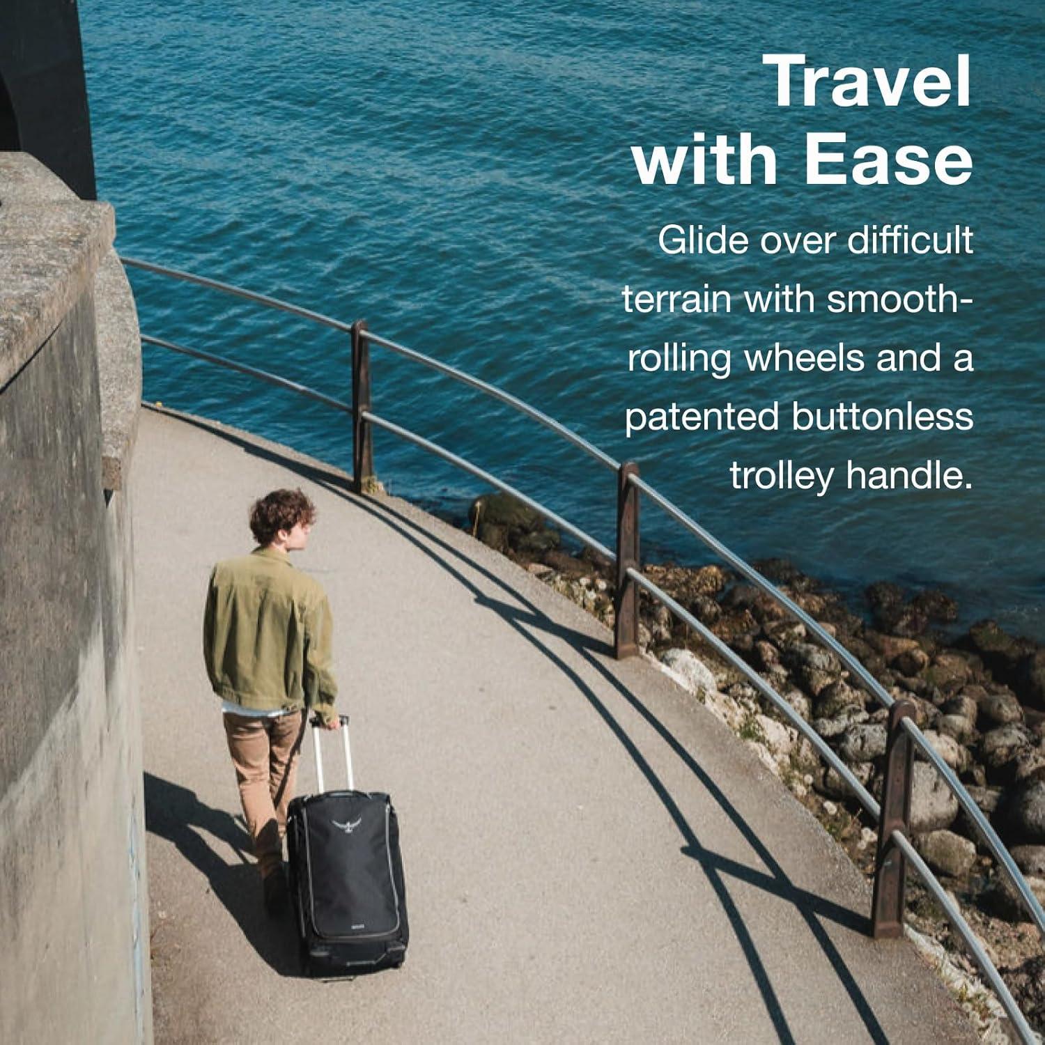 imageOsprey Daylite 85L Wheeled Collapsible Travel Duffel Bag Lightweight Rolling Suitcase Blue SpikemossAlkalineBlue SpikemossAlkaline