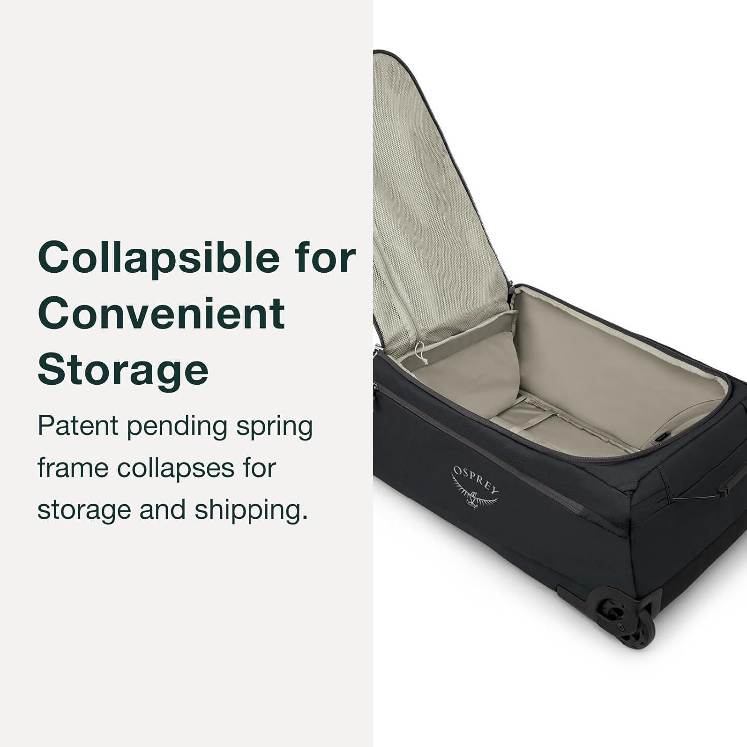 imageOsprey Daylite 85L Wheeled Collapsible Travel Duffel Bag Lightweight Rolling Suitcase Blue SpikemossAlkalineBlue SpikemossAlkaline