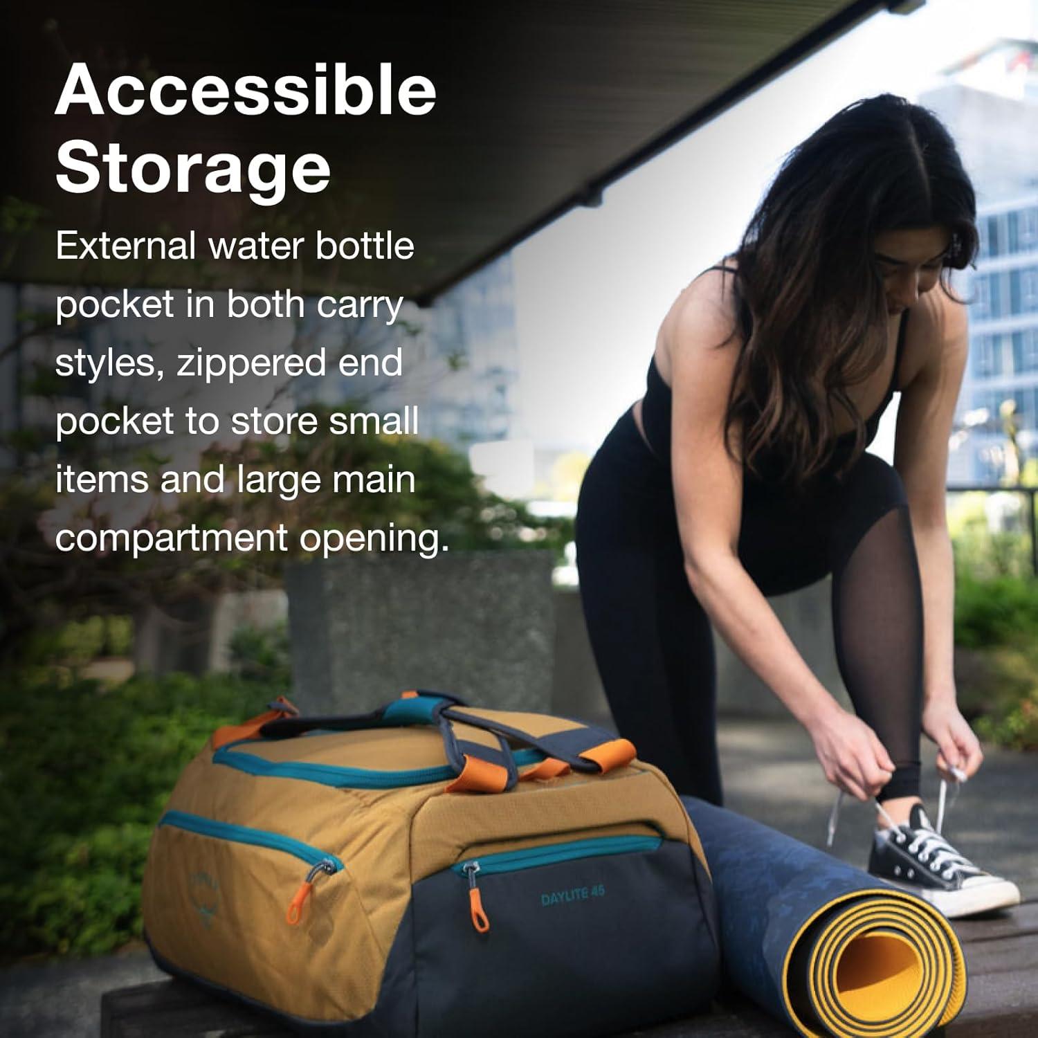 imageOsprey Daylite Duffel Backpack Convertible Everyday Duffel Bag for Gym Commute and TravelBlue SpikemossAlkaline