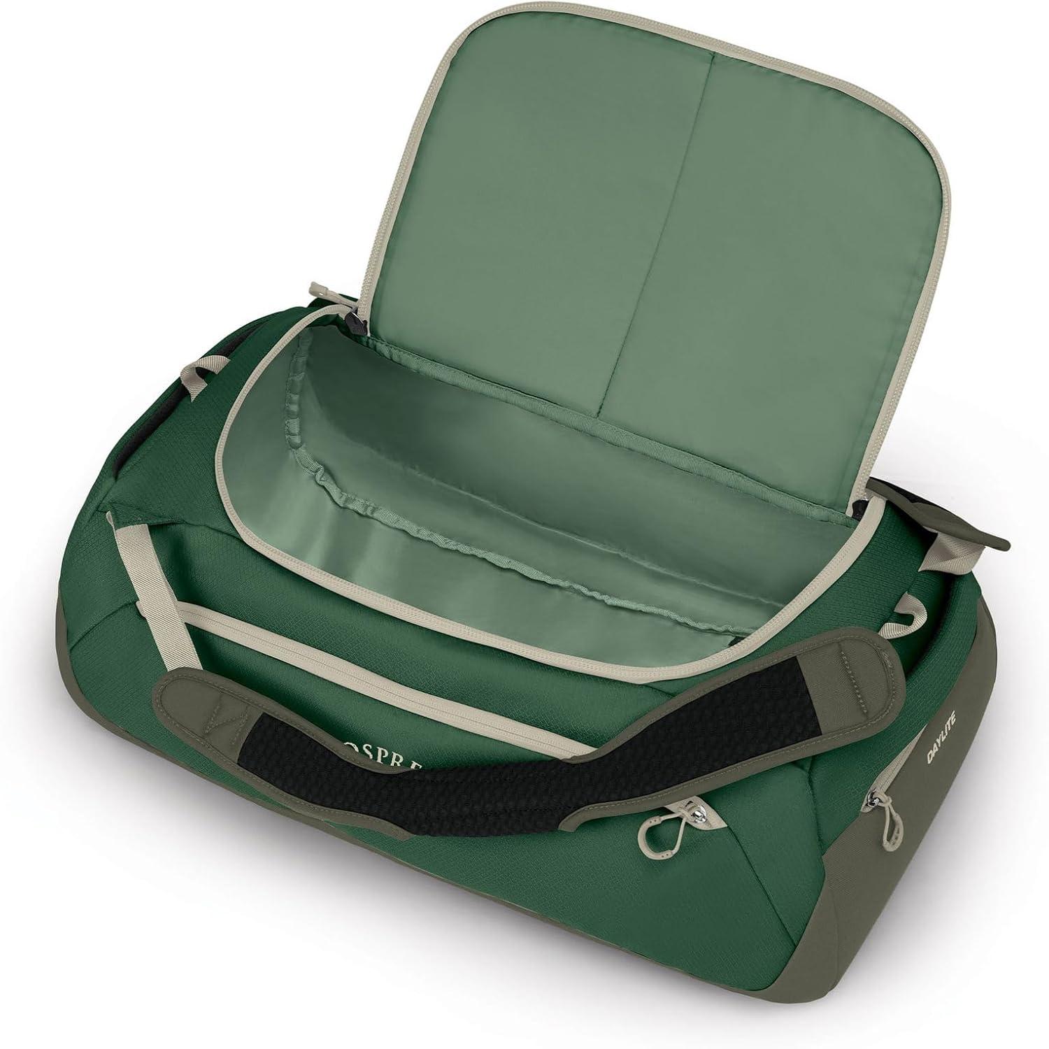 imageOsprey Daylite Duffel Backpack Convertible Everyday Duffel Bag for Gym Commute and TravelGreen CanopyGreen Creek