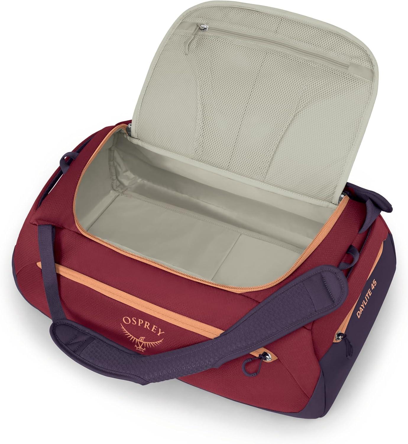 imageOsprey Daylite Duffel Backpack Convertible Everyday Duffel Bag for Gym Commute and TravelKaiko PinkPurple Ink