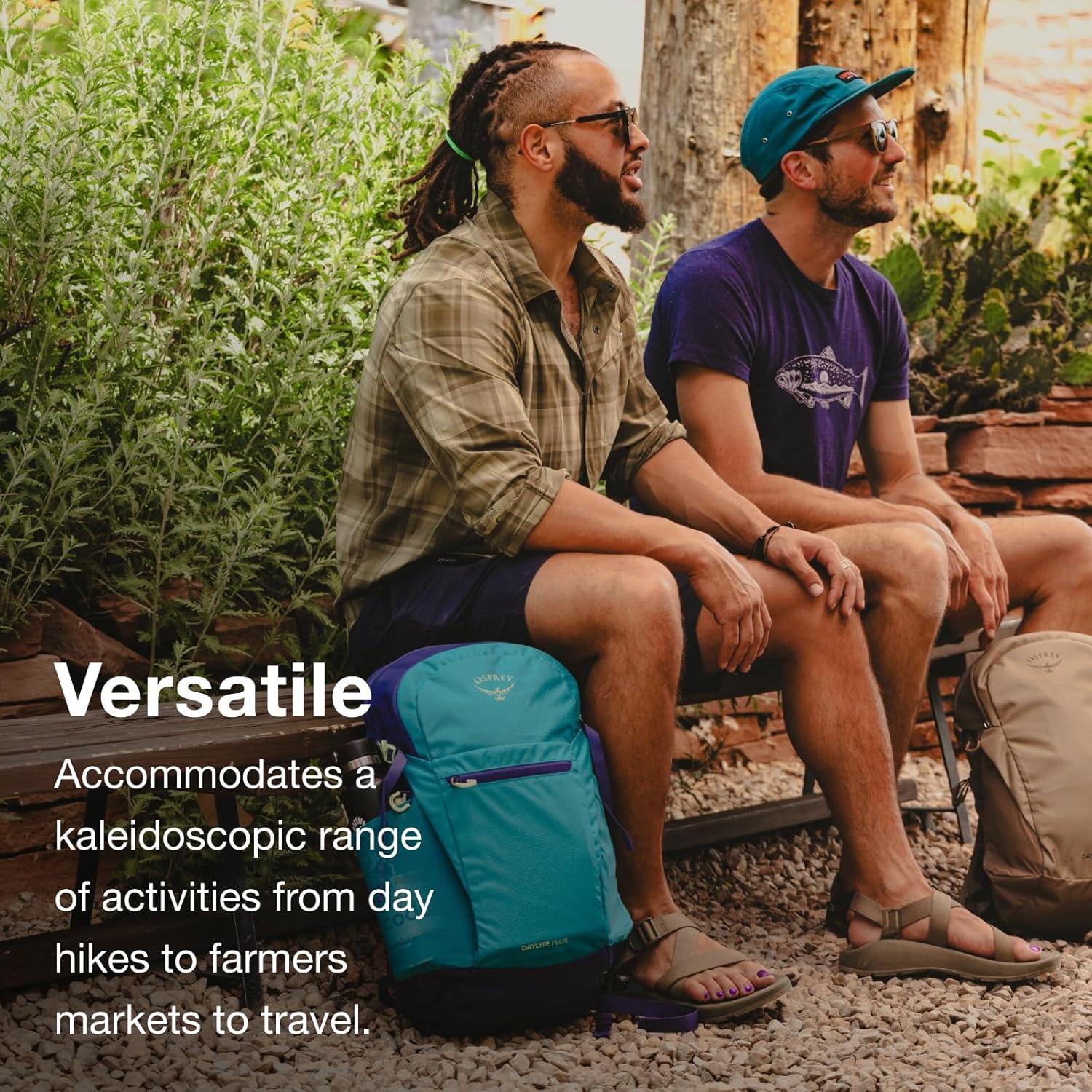 imageOsprey Daylite Plus Commuter Backpack Lightweight Everyday Pack with Laptop Sleeve and Water Bottle Pockets Ideal for Work School and Travel with Versatile Storage Options BlackCascade BlueLatte Brown