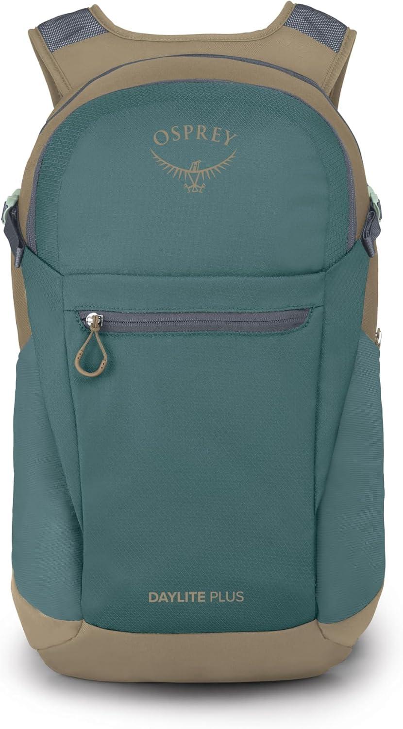 imageOsprey Daylite Plus Commuter Backpack Lightweight Everyday Pack with Laptop Sleeve and Water Bottle Pockets Ideal for Work School and Travel with Versatile Storage Options BlackCascade BlueLatte Brown