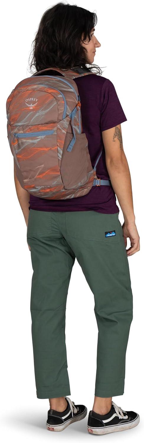 imageOsprey Daylite Plus Commuter Backpack Lightweight Everyday Pack with Laptop Sleeve and Water Bottle Pockets Ideal for Work School and Travel with Versatile Storage Options BlackSmoky Desert PrintMagma Brown