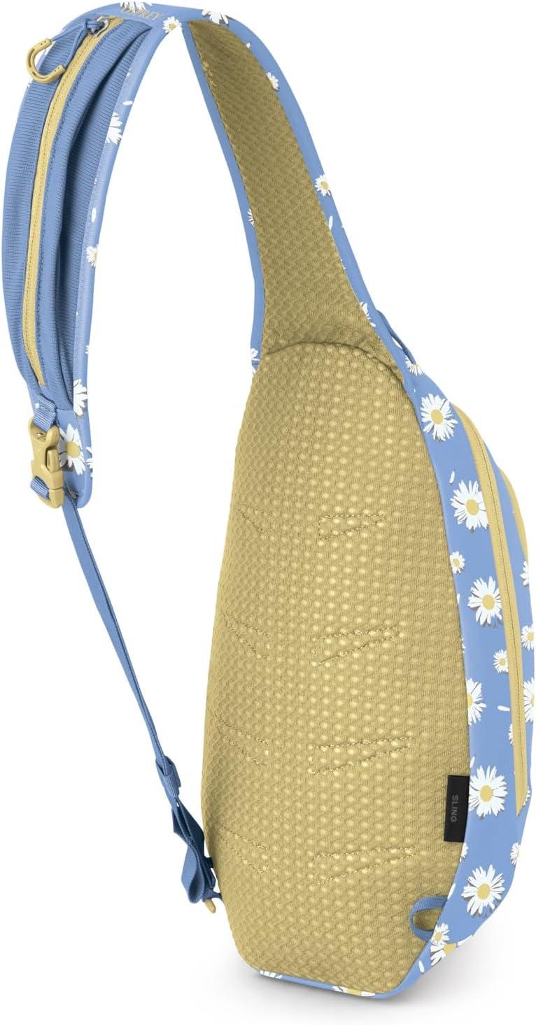 imageOsprey Daylite Shoulder Sling Bag Compact Crossbody Backpack for Everyday Carry Festivals and Lightweight TravelDaisy Printsevres Blue