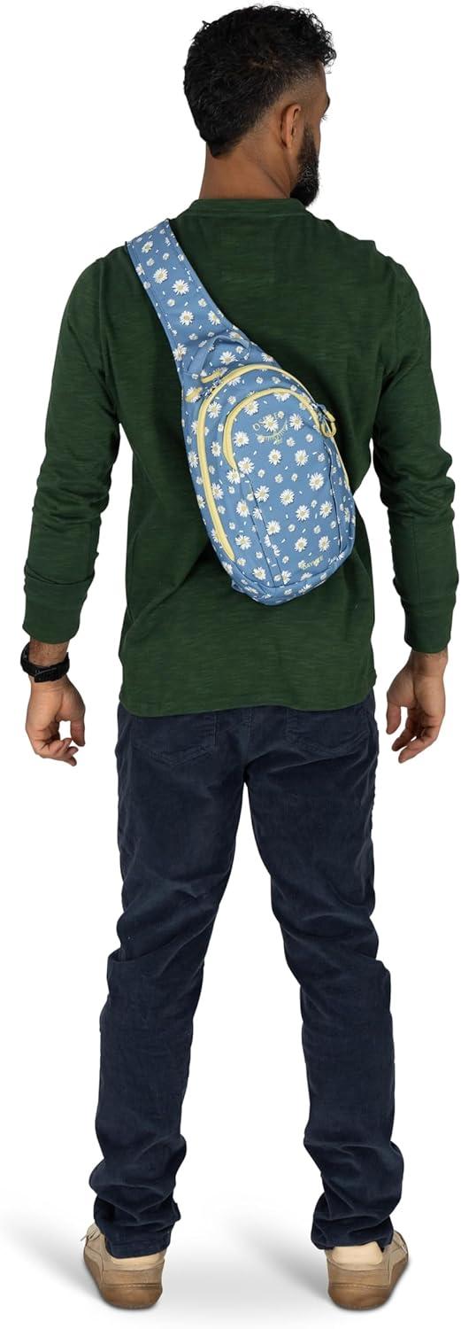 imageOsprey Daylite Shoulder Sling Bag Compact Crossbody Backpack for Everyday Carry Festivals and Lightweight TravelDaisy Printsevres Blue